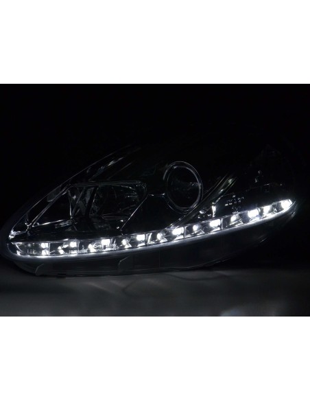 Fari Daylight Luci diurne a LED Fiat Grande Punto 199 05-08 cromate