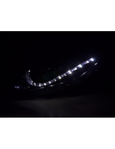 Faro Daylight LED DRL look Fiat Bravo tipo 198 07- nero