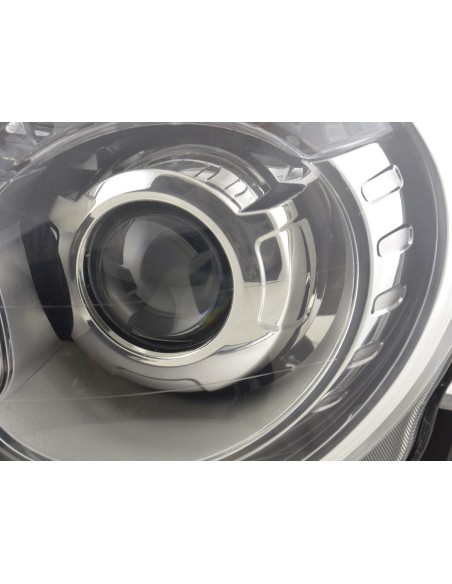 Fari in stile xeno Fiat 500 (tipo 312) del 2010 cromati