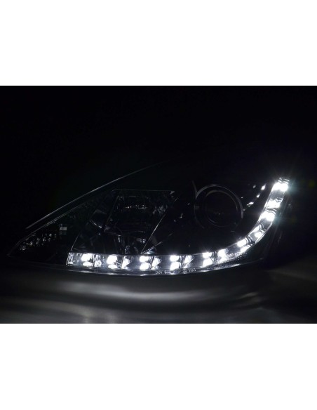 Faro diurno Luci di marcia diurna a LED Ford Focus 1 C170 cromate