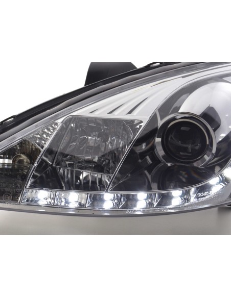 Faro diurno Luci di marcia diurna a LED Ford Focus 1 C170 cromate
