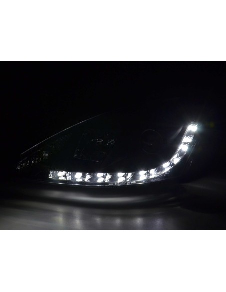 Faro Daylight Luci di marcia diurna a LED Ford Focus 1 C170 nero