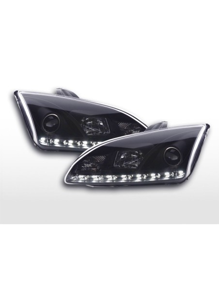 Faro diurno Luci di marcia diurna a LED Ford Focus 2 C307 nero