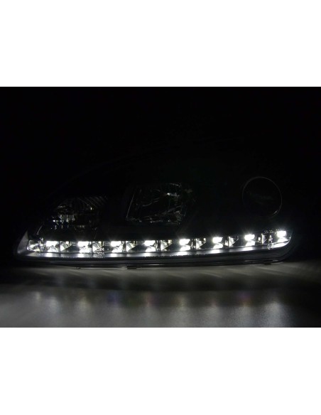 Faro diurno Luci di marcia diurna a LED Ford Focus 2 C307 nero