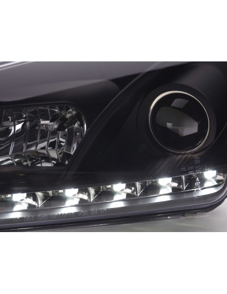 Faro diurno Luci di marcia diurna a LED Ford Focus 2 C307 nero