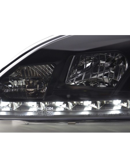 Faro diurno Luci di marcia diurna a LED Ford Focus 2 C307 nero