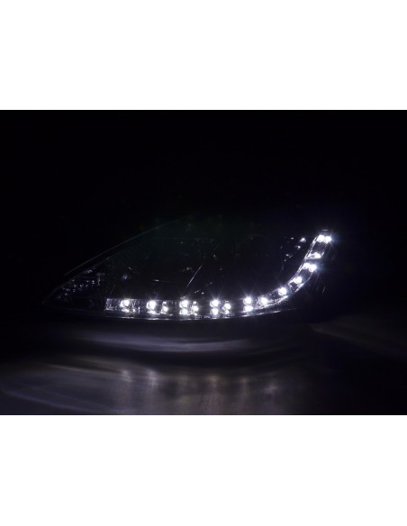 Daylight faro LED DRL look Ford Focus 3/4/5 porte. 01-04 cromato per veicoli con guida a destra