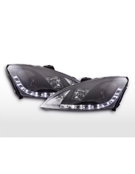 Daylight faro LED DRL look Ford Focus 3/4/5 porte. 01-04 nero per veicoli con guida a destra