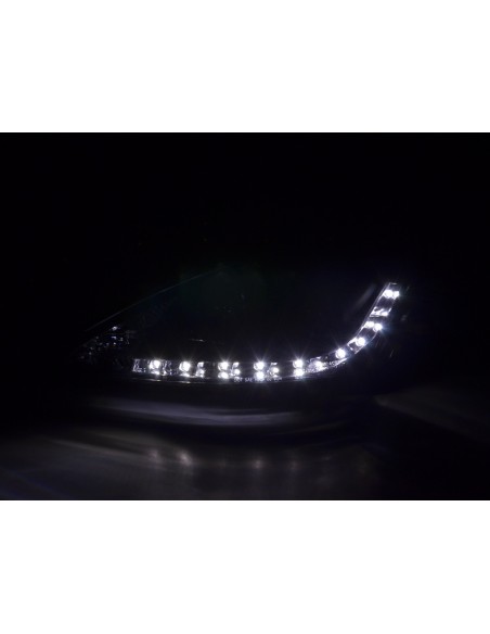 Daylight faro LED DRL look Ford Focus 3/4/5 porte. 01-04 nero per veicoli con guida a destra