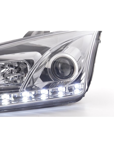 Daylight faro LED DRL look Ford Focus 4/5 porte. 05-08 cromato per veicoli con guida a destra