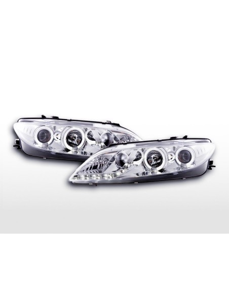 Daylight faro LED DRL look Mazda 6 Limo 02-07 cromato
