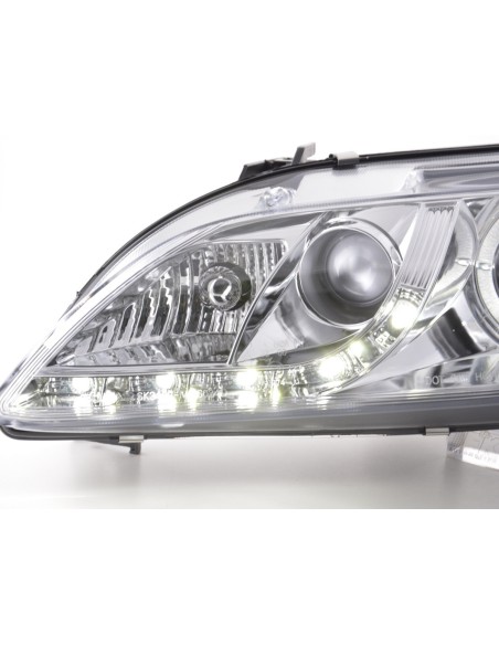 Daylight faro LED DRL look Mazda 6 Limo 02-07 cromato