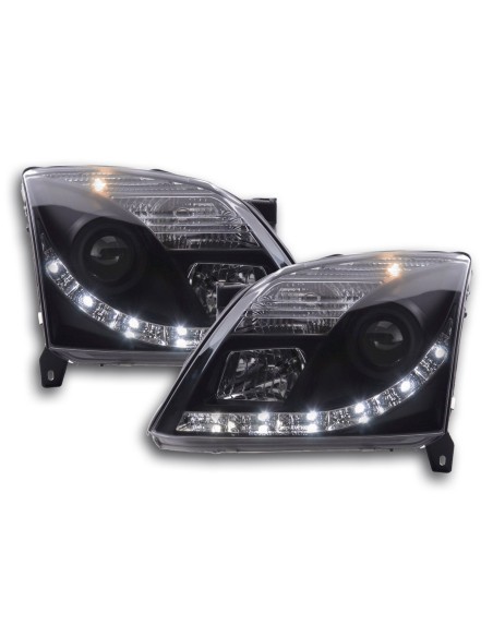 Daylight faro LED DRL look Opel Vectra C 02-05 nero