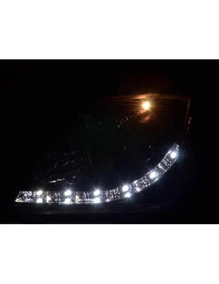 Daylight faro LED DRL look Opel Vectra C 02-05 nero