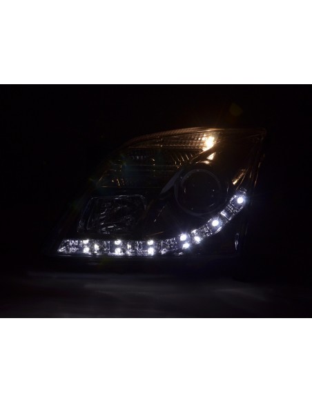 Faro Daylight LED DRL look Opel Vectra C 02-05 cromato per guida a destra