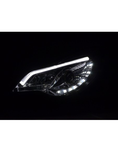 Faro diurno Luci di marcia diurna a LED Opel Corsa D dal 2011 cromate per guida a destra