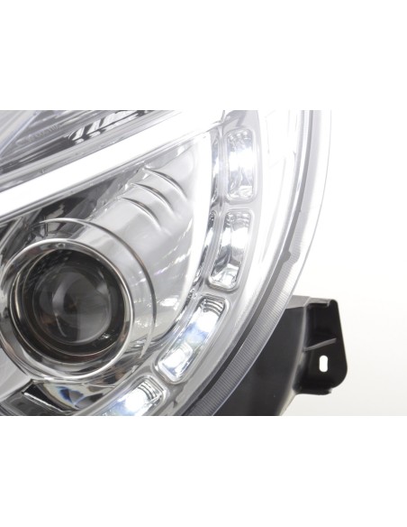 Faro diurno Luci di marcia diurna a LED Opel Corsa D dal 2011 cromate per guida a destra