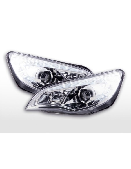 Set faro Opel Astra J 5 porte 2009-2012 cromato senza motore