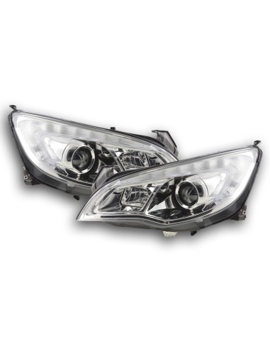 Set faro Opel Astra J 5 porte 2009-2012 cromato senza motore