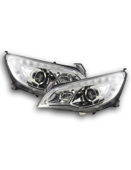 Set faro Opel Astra J 5 porte 2009-2012 cromato senza motore