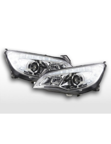Set faro Opel Astra J 5 porte 2009-2012 cromato con motore