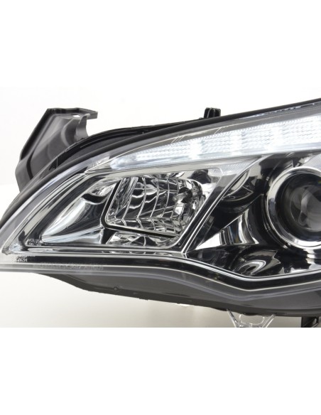 Set faro Opel Astra J 5 porte 2009-2012 cromato con motore