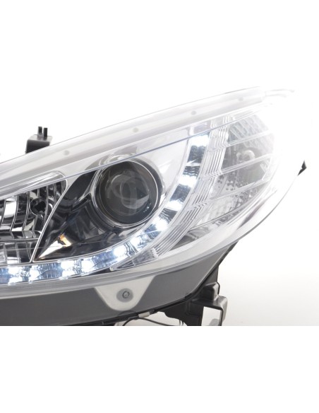 Faro Daylight Luci di marcia diurna a LED Peugeot 207 06- cromato per guida a destra