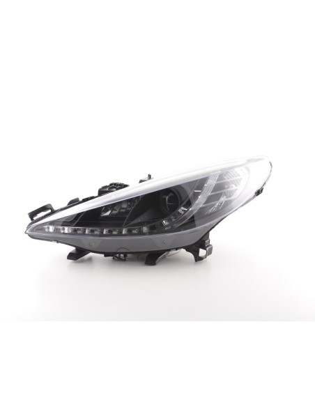 Faro diurno Luci di marcia diurna a LED Peugeot 207 06- nero per veicoli con guida a destra