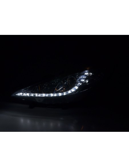 Faro Daylight Luci di marcia diurna a LED Peugeot 207 06- cromato per guida a destra