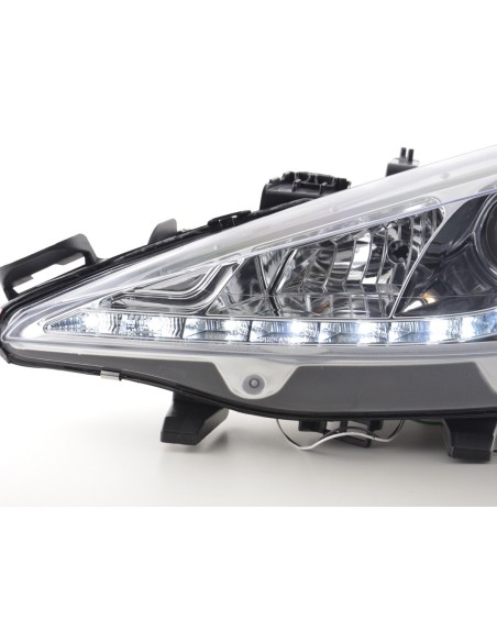 Faro Daylight Luci di marcia diurna a LED Peugeot 207 06- cromato per guida a destra