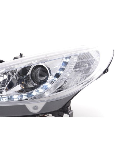 Faro Daylight Luci di marcia diurna a LED Peugeot 207 06- cromato per guida a destra