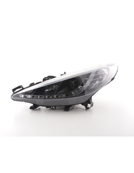 Faro diurno Luci di marcia diurna a LED Peugeot 207 06- nero per veicoli con guida a destra