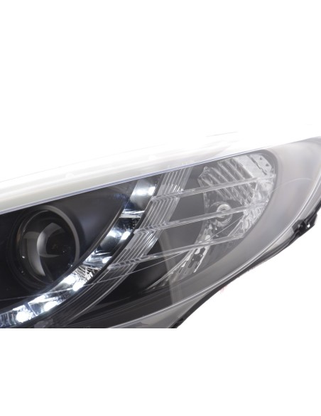 Faro diurno Luci di marcia diurna a LED Peugeot 207 06- nero per veicoli con guida a destra