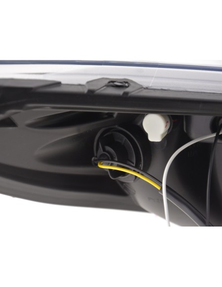 Faro diurno Luci di marcia diurna a LED Peugeot 207 06- nero per veicoli con guida a destra
