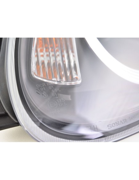 Set di fari Xenon Daylight LED DRL look Porsche Boxster (987) 04-08 nero