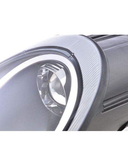 Set di fari Xenon Daylight LED DRL look Porsche Boxster (987) 04-08 nero