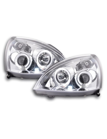 Set faro Renault Clio 2 3/4/5 porte 01-04 cromato