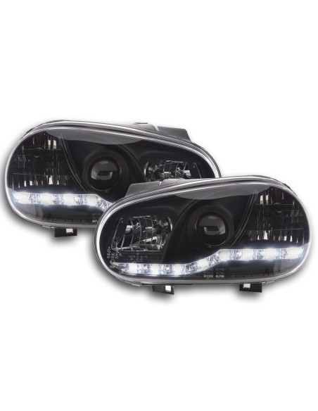Faro diurno Luci di marcia diurna a LED VW Golf 4 97-03 nero