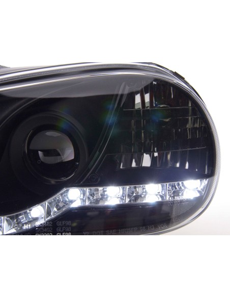Faro diurno Luci di marcia diurna a LED VW Golf 4 97-03 nero