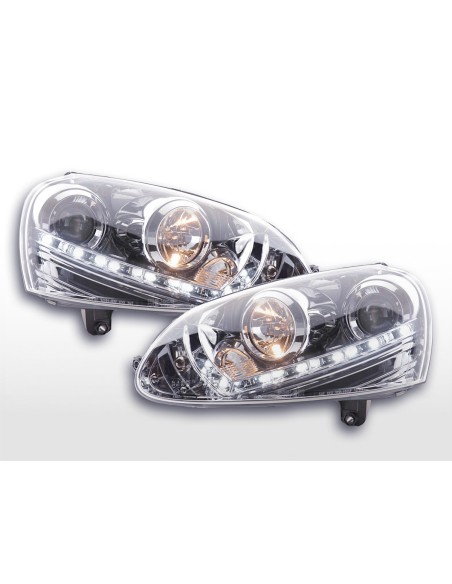 Faro diurno Luci di marcia diurna a LED VW Golf 5 03-08 cromate