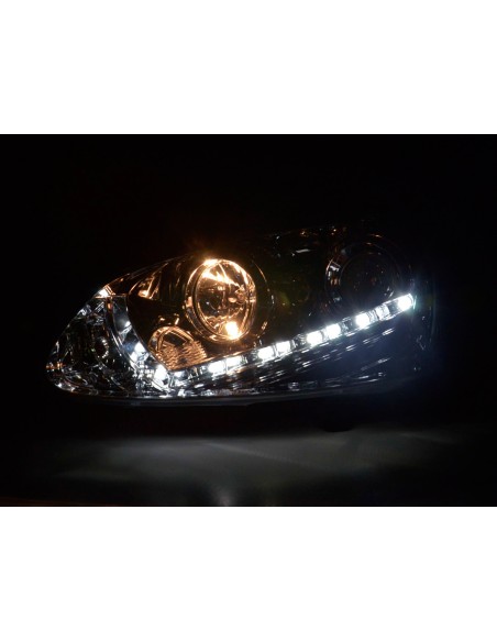 Faro diurno Luci di marcia diurna a LED VW Golf 5 03-08 cromate