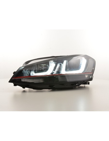 Faro diurno Luci di marcia diurna a LED VW Golf 7 dal 2012 nero / rosso