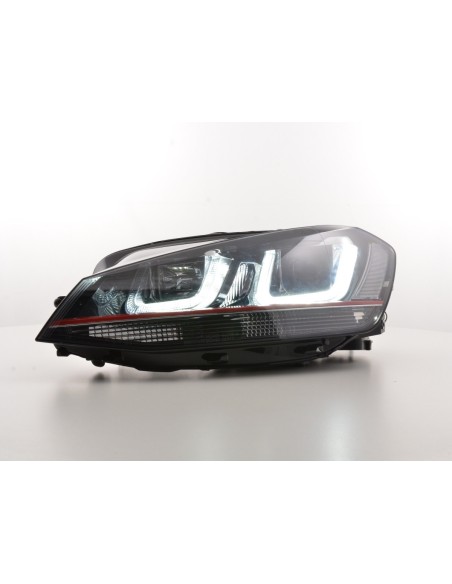 Faro diurno Luci di marcia diurna a LED VW Golf 7 dal 2012 nero / rosso