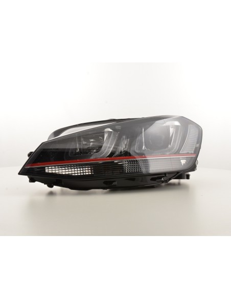 Faro diurno Luci di marcia diurna a LED VW Golf 7 dal 2012 nero / rosso
