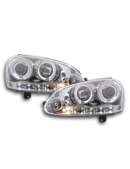 Set fari VW Golf 5 03-08 cromato