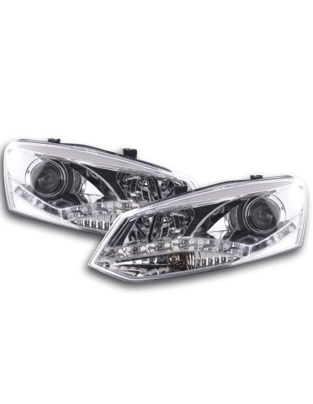 Faro Daylight LED DRL look VW Polo tipo 6R 2010- cromato