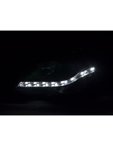 Faro diurno Luci di marcia diurna a LED VW Polo 9N3 05-09 nero