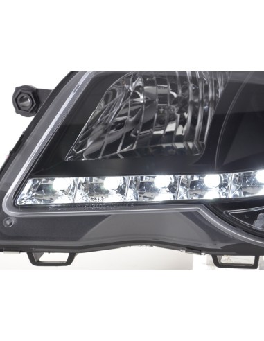 Faro diurno Luci di marcia diurna a LED VW Polo 9N3 05-09 nero