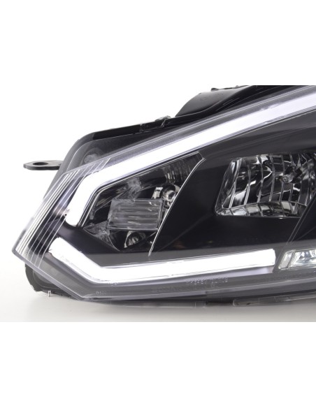 Faro diurno Luci di marcia diurna a LED VW Golf 6 08-12 nero