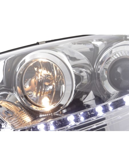 Faro Daylight LED DRL look VW Golf 5 tipo 1K 03-08 cromato per guida a destra